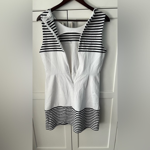 Madewell Black & White Striped Cotton Nautical Dress Size M - Picture 4 of 8